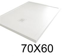 Brodzik z obrÄczÄ 60x70 cm Å»ywica mineralna MOMBACHO